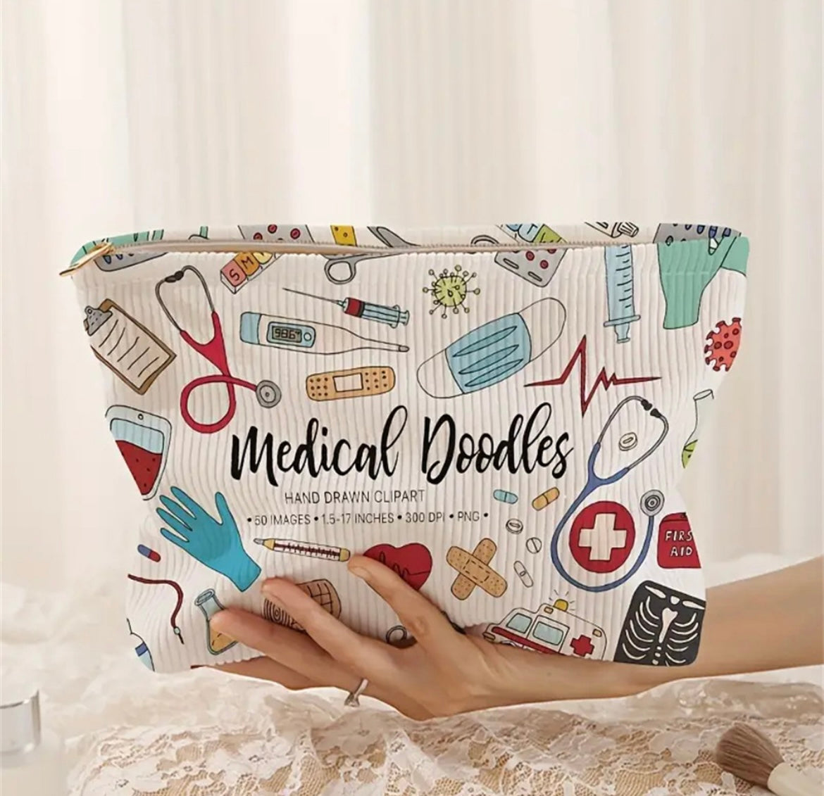Pochette Medical Doodles