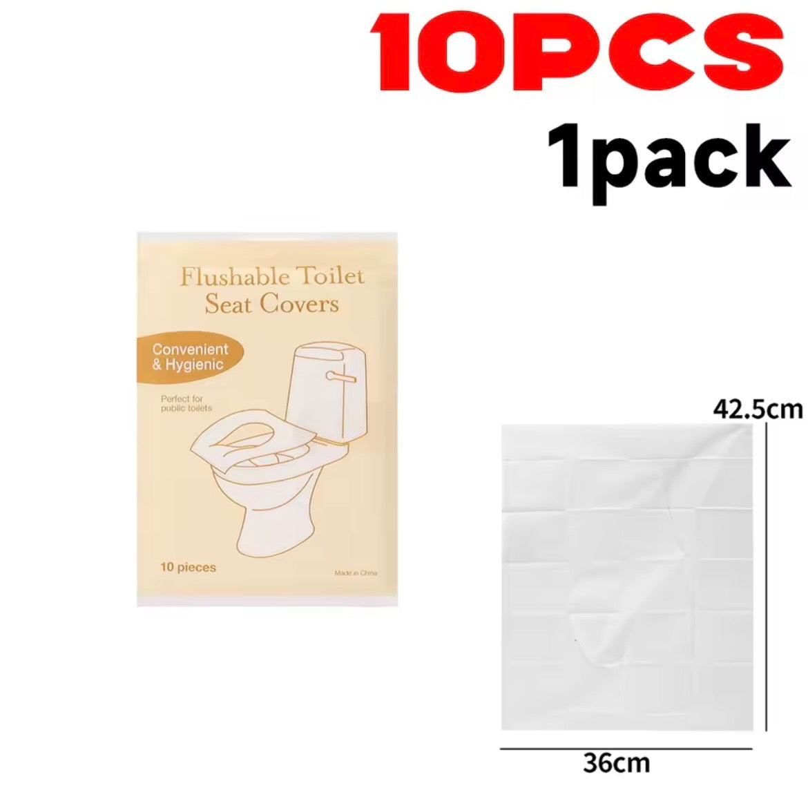 HOUSSE DE SIÈGE DE TOILETTE JETABLE LOT DE 10