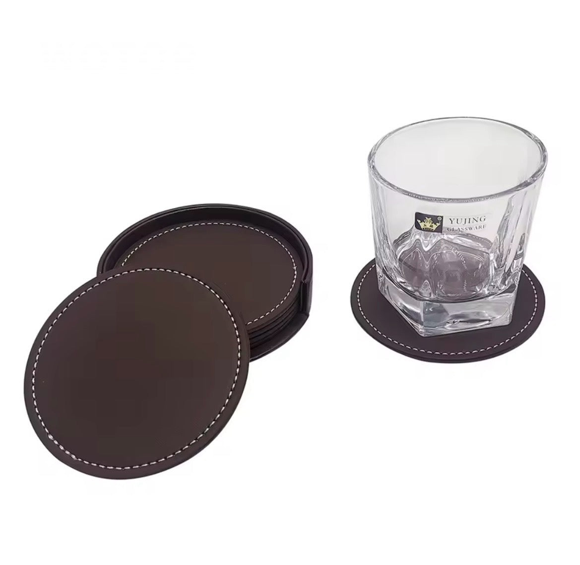 LOT DE 6 SOUS-VERRE ÉLÉGANT