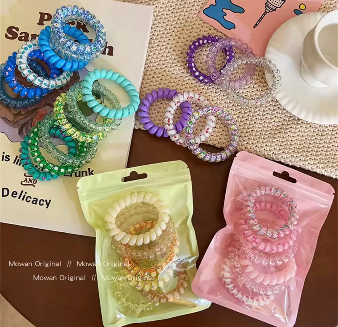 LOT DE 6 ÉLASTIQUES COLORÉS