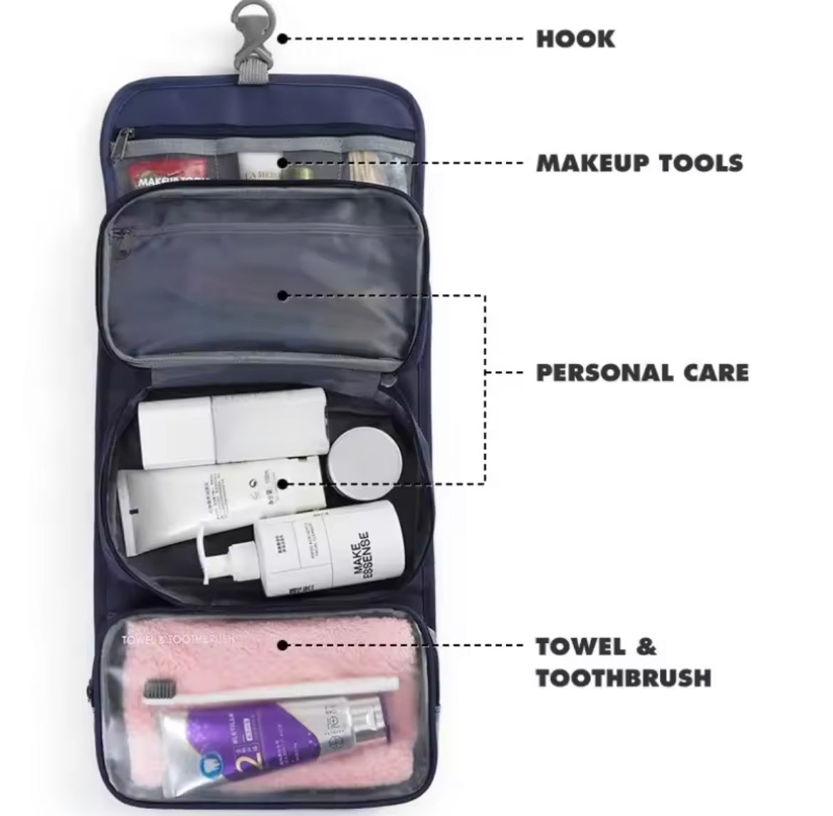 TROUSSE DE TOILETTE SUSPENDUE