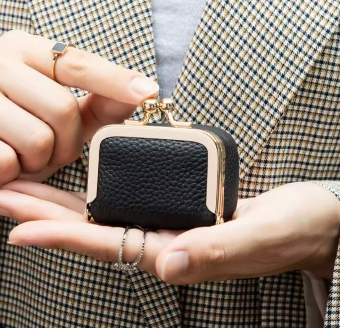 MINI PORTE MONNAIE MULTIFONCTIONS EN CUIR SYNTHÉTIQUE