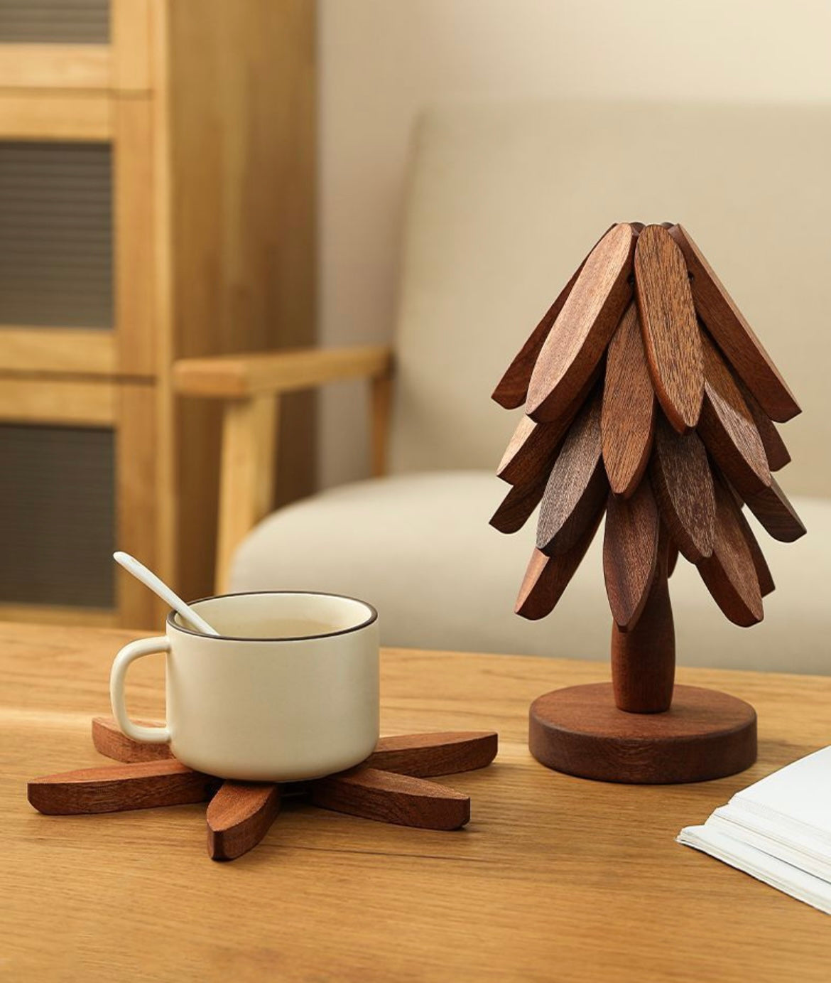 DESSOUS DE PLAT DESIGN EN BOIS