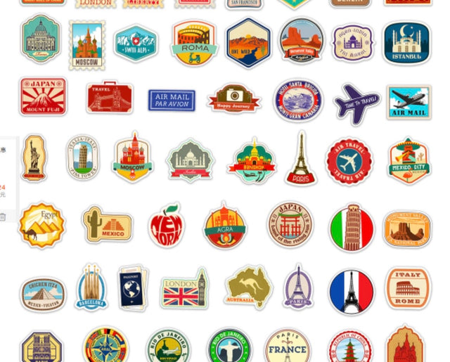 STICKERS TOUR DU MONDE