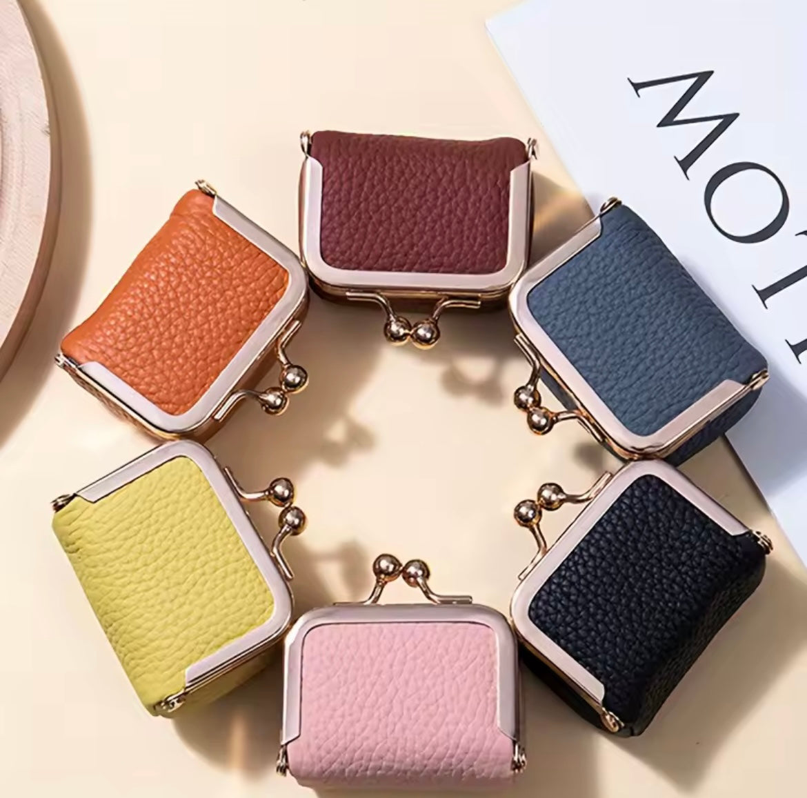 MINI PORTE MONNAIE MULTIFONCTIONS EN CUIR SYNTHÉTIQUE