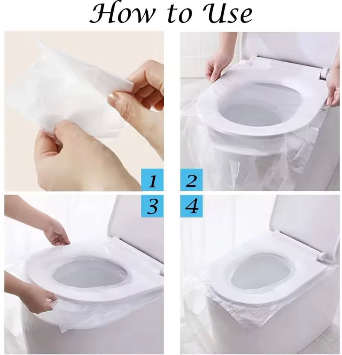 HOUSSE DE SIÈGE DE TOILETTE JETABLE