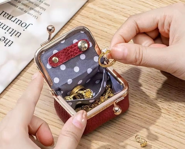 MINI PORTE MONNAIE MULTIFONCTIONS EN CUIR SYNTHÉTIQUE