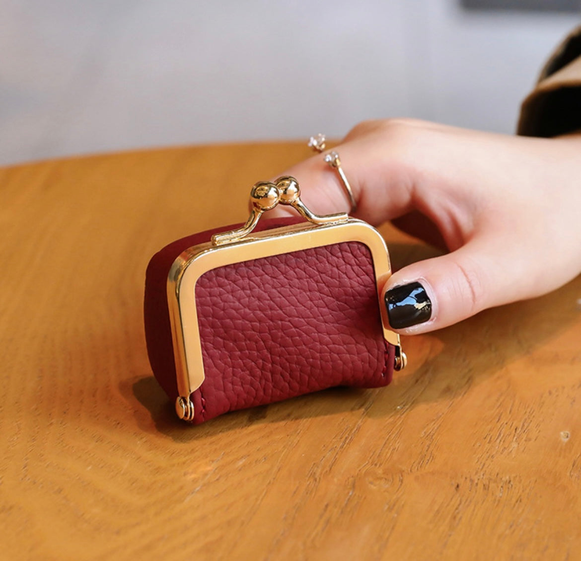 MINI PORTE MONNAIE MULTIFONCTIONS EN CUIR SYNTHÉTIQUE