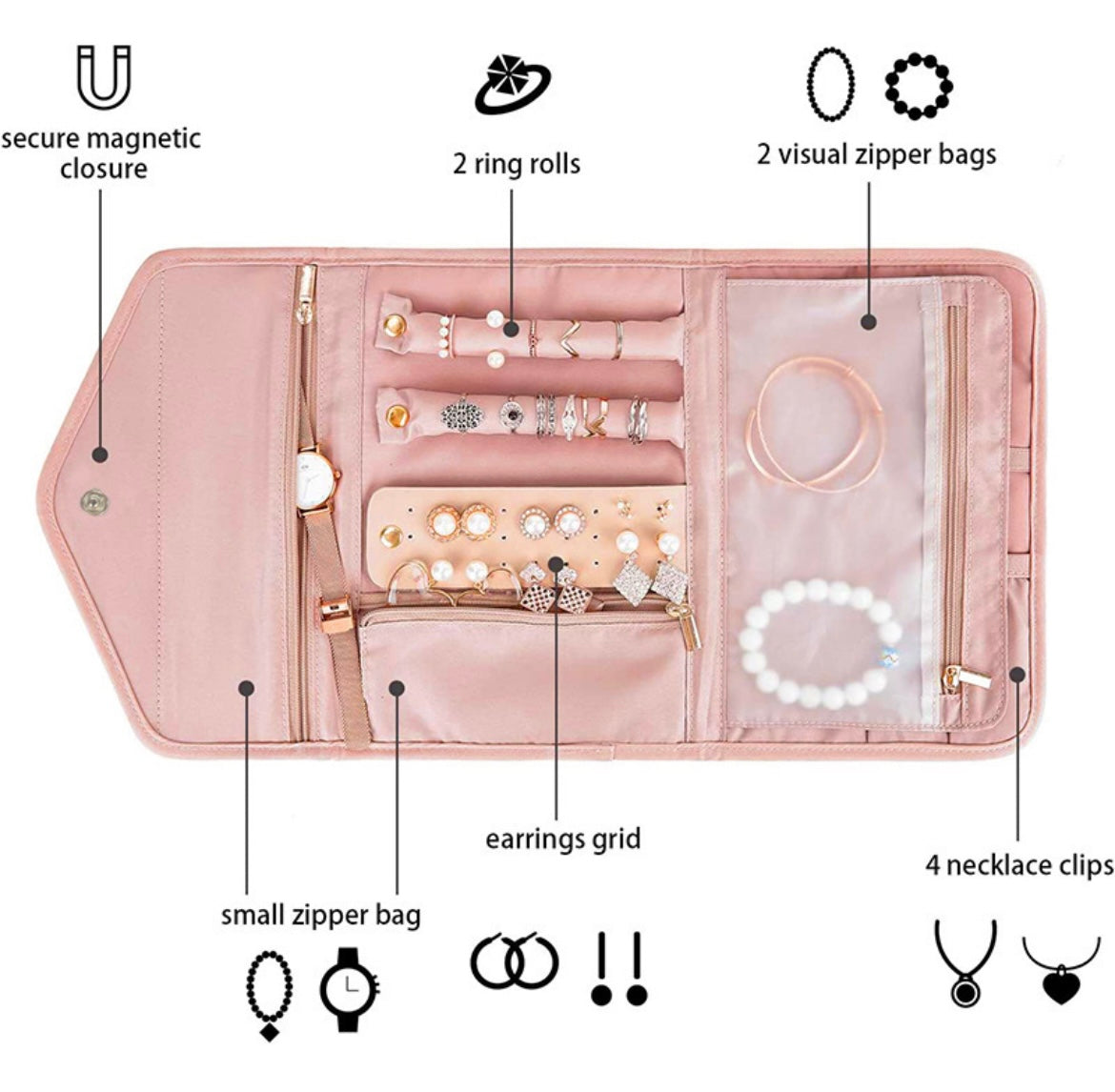 TROUSSE DE RANGEMENT ÉLÉGANT POUR BIJOUX