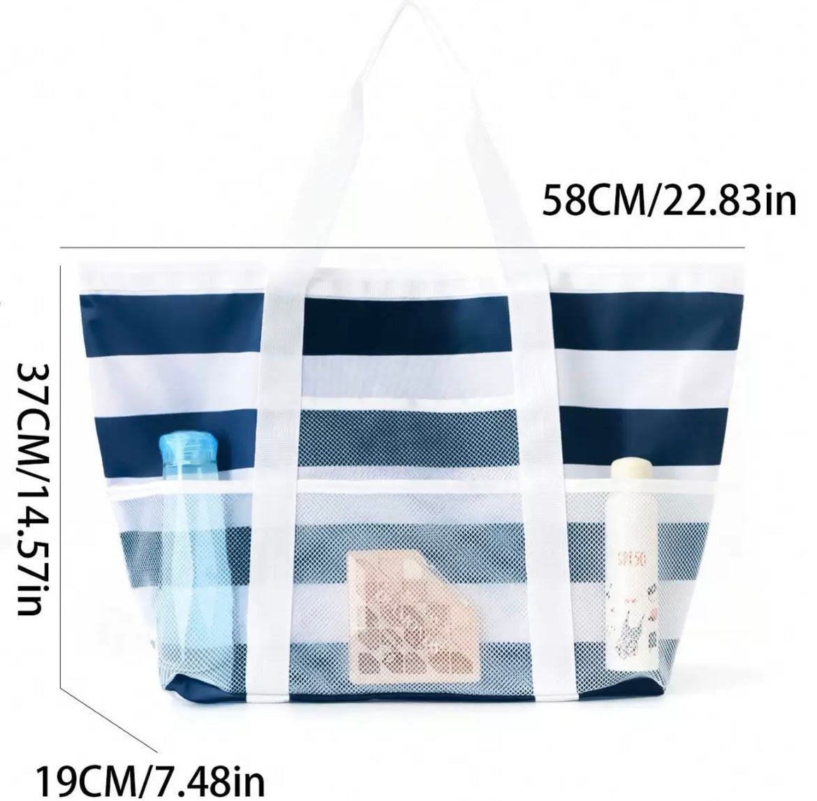 SAC DE PLAGE EN MAILLE