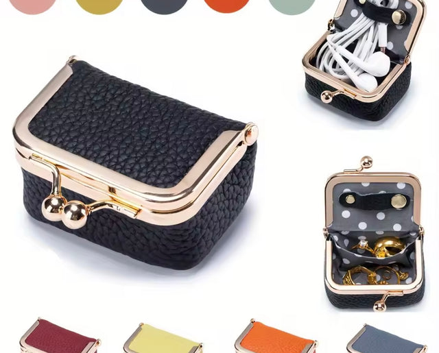 MINI PORTE MONNAIE MULTIFONCTIONS EN CUIR SYNTHÉTIQUE