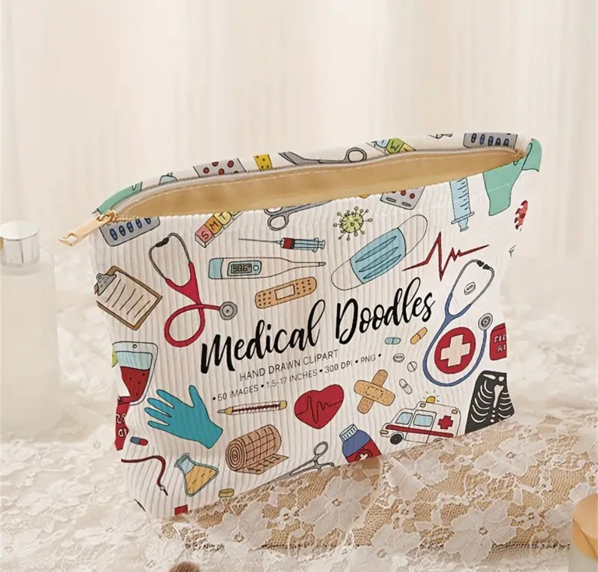 Pochette Medical Doodles