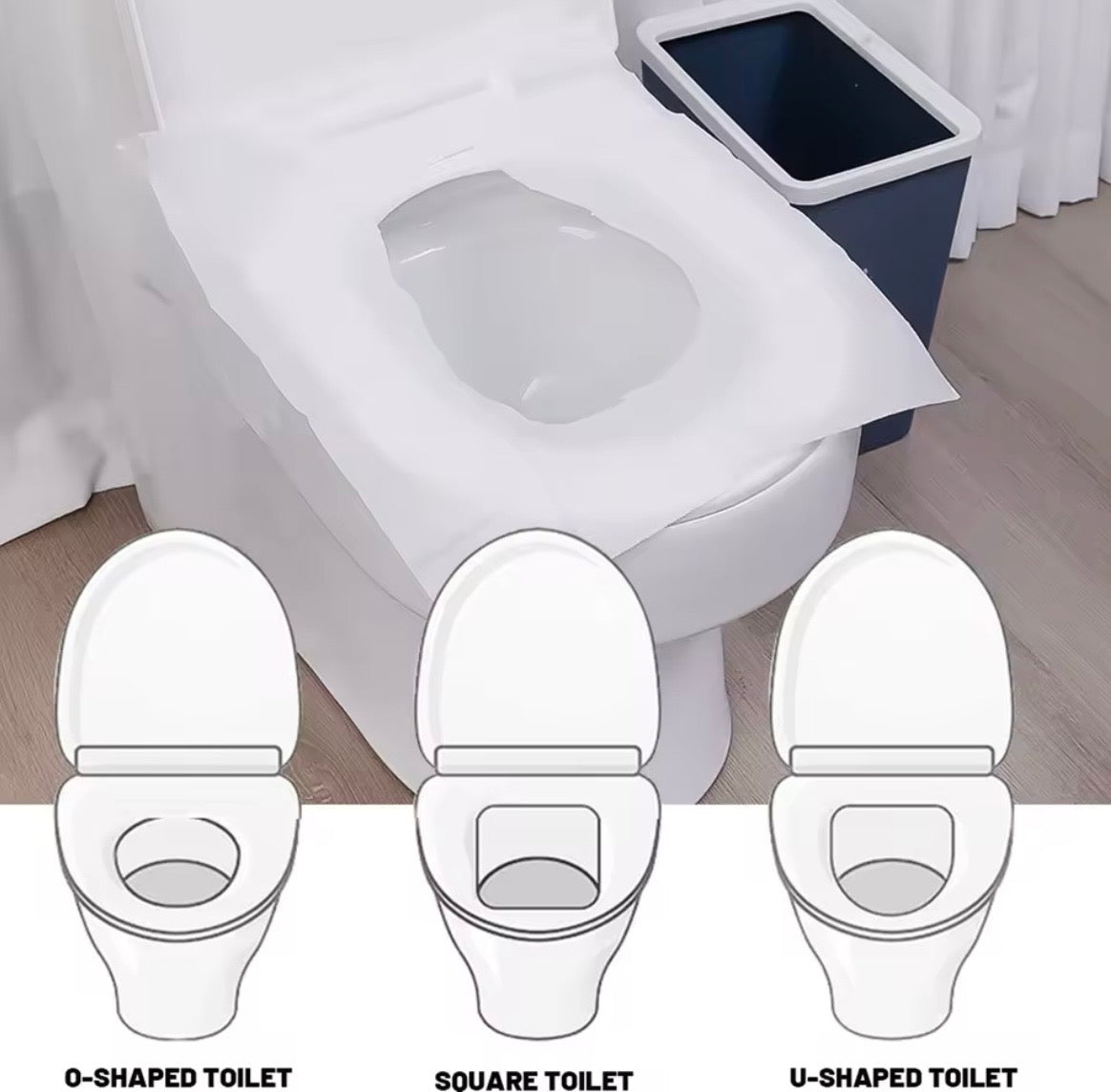 HOUSSE DE SIÈGE DE TOILETTE JETABLE LOT DE 10