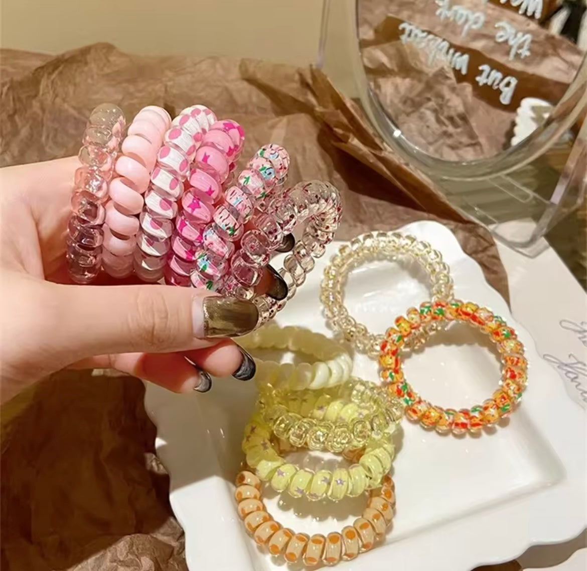 LOT DE 6 ÉLASTIQUES COLORÉS