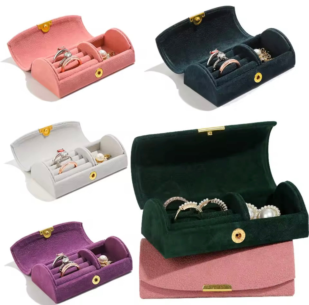 MINI BOITE A BIJOUX EFFET VELOURS