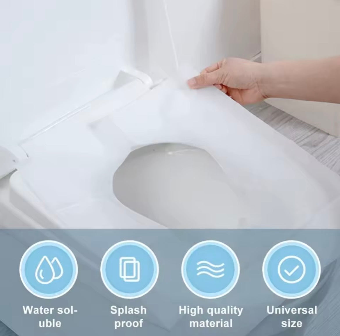 HOUSSE DE SIÈGE DE TOILETTE JETABLE LOT DE 10