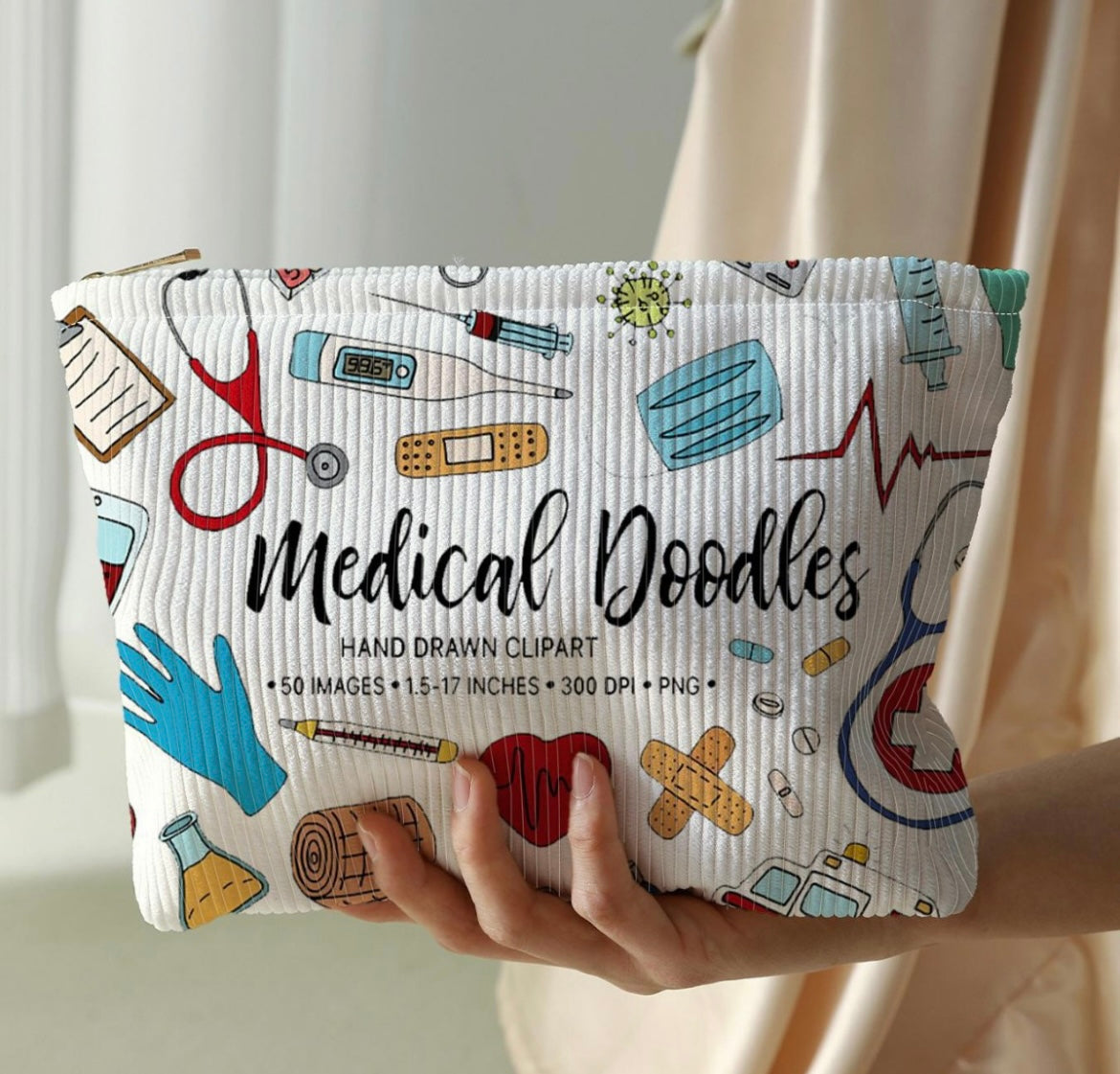 Pochette Medical Doodles