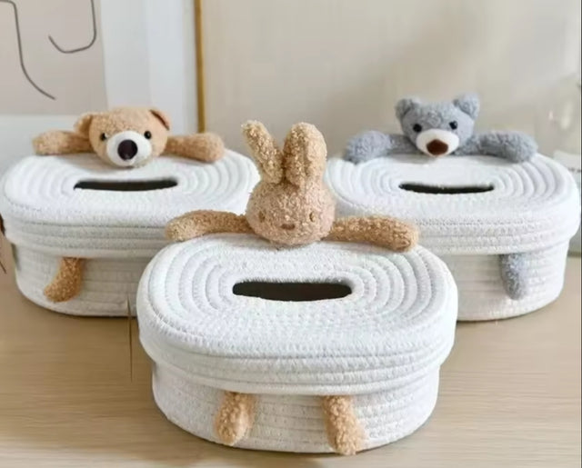 BOÎTE À MOUCHOIRS PELUCHE