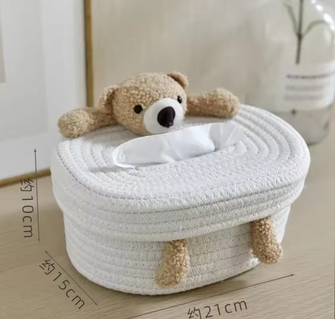 BOÎTE À MOUCHOIRS PELUCHE